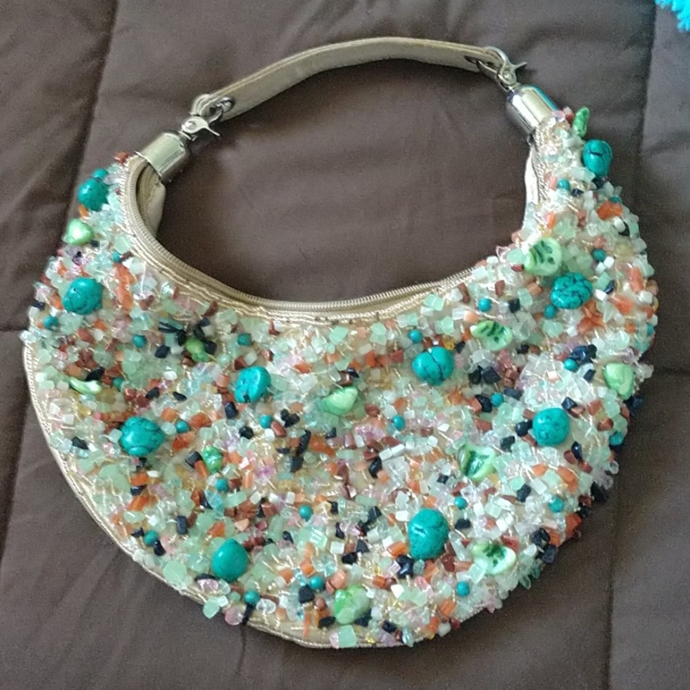 CUTE beaded Hand Bag